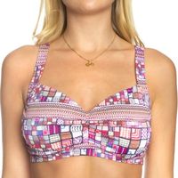 Sunseeker Criss Cross Plus Cup Ruched Top - thumbnail