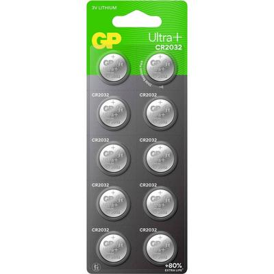 GP Knoopcel CR2032 3 V 10 stuk(s) 240 mAh Li-MnO2 GP Ultra Plus Batterie Lithium Knopfzelle CR2032 10 Stück