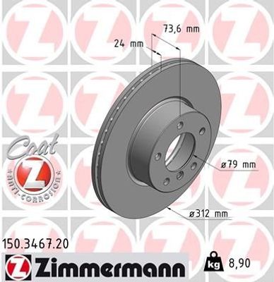 Remschijf Coat Z 150346720