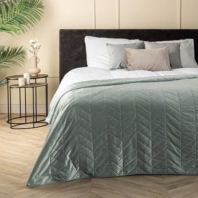 Bedsprei Velvet Prisma Groen Patroon 180x260 Cm Anti Allergie Fresh And Co - Dekbed-Discounter.nl