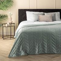 Bedsprei Velvet Prisma Groen Patroon 180x260 Cm Anti Allergie Fresh And Co - Dekbed-Discounter.nl