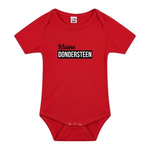 Kleine dondersteen cadeau baby rompertje rood jongen/meisje