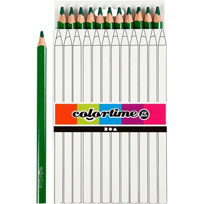 Creativ Company Driehoekige jumbo kleurpotloden - groen, 12st.