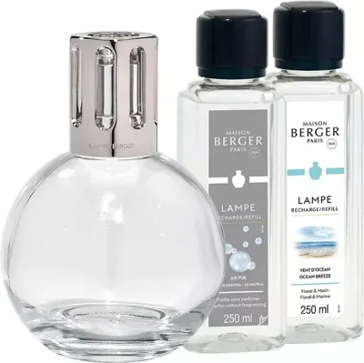 Lampe Berger giftset brander essentielle ronde so neutral & cotton caress 2x250 ml