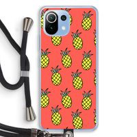 Ananas: Xiaomi Mi 11 Lite Transparant Hoesje met koord