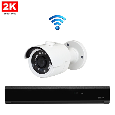 1x Draadloze Professionele 2K IP Camera Bewakingsset - 2K POE NVR Recorder - 8 Kanaals - Nachtzicht & 1TB Opslag (kopie)