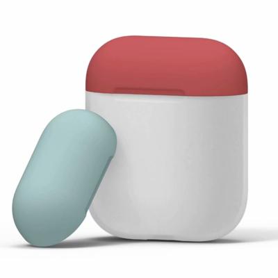 Driekleur dropproof draadloze koptelefoon Oplaaddoos beschermende case voor Apple AirPods 1/2 (groen rood wit)