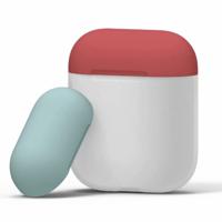Driekleur dropproof draadloze koptelefoon Oplaaddoos beschermende case voor Apple AirPods 1/2 (groen rood wit)