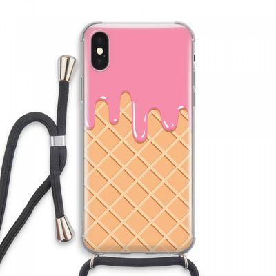 Ice cream: iPhone XS Max Transparant Hoesje met koord