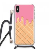 Ice cream: iPhone XS Max Transparant Hoesje met koord