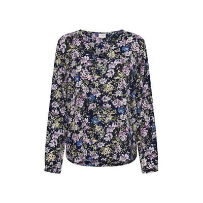 JDY gebloemde geweven top Piper zwart/paars