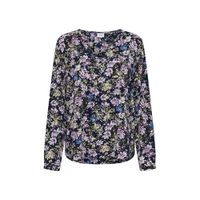 JDY gebloemde geweven top Piper zwart/paars - thumbnail