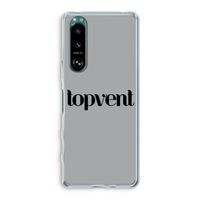 Topvent Grijs Zwart: Sony Xperia 5 III Transparant Hoesje