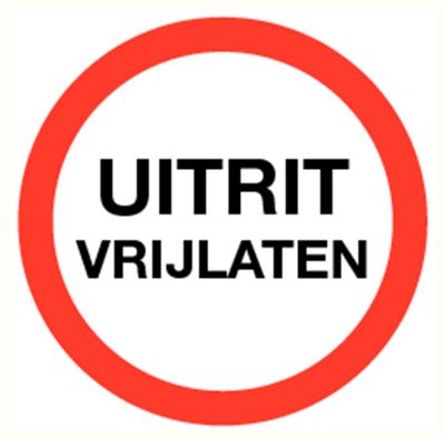 Bord Uitrit Vrijlaten diam 200mm