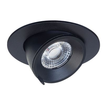 BR6118 LED-banaanspot 6,5W 2700K/DTW IP40 Ø 8,3 cm Dimbaar Zwart