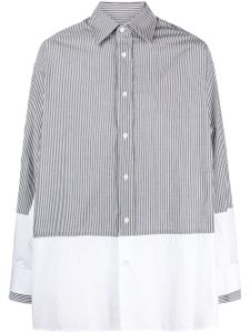 MM6 Maison Margiela chemise en coton à rayures - Gris