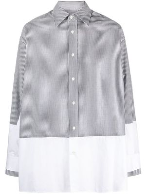 MM6 Maison Margiela chemise en coton à rayures - Gris