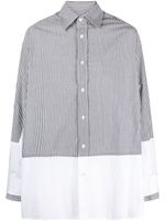 MM6 Maison Margiela chemise en coton à rayures - Gris