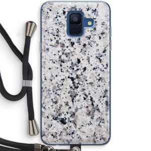 Gespikkelde marmer: Samsung Galaxy A6 (2018) Transparant Hoesje met koord