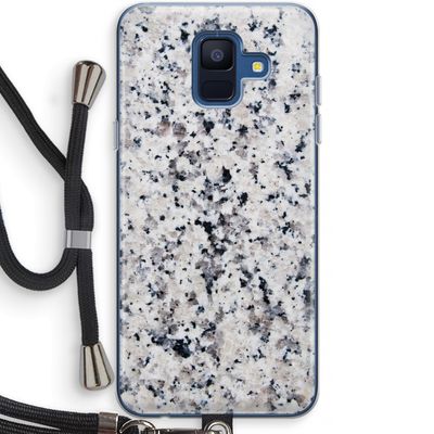 Gespikkelde marmer: Samsung Galaxy A6 (2018) Transparant Hoesje met koord