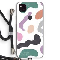 Memphis Shapes: Pixel 4a 5G Transparant Hoesje met koord