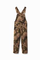 Tuinbroek met psychedelische camouflage - BROWN - M