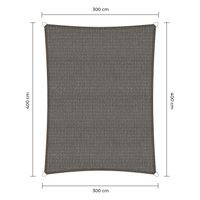 Sunfighter Schaduwdoek Rechthoek grijs 3x4m.