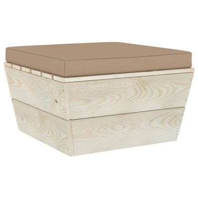 vidaXL Vloerpalletkussen 60x61,5x6 cm stof taupe