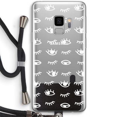 Eye pattern #3: Samsung Galaxy S9 Transparant Hoesje met koord