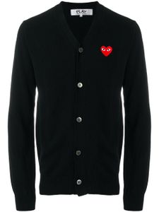 Comme Des Garçons Play cardigan à patch logo poitrine - Noir