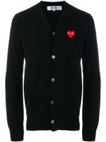 Comme Des Garçons Play cardigan à patch logo poitrine - Noir