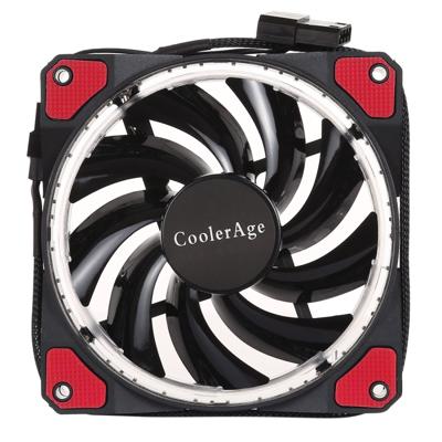 Kleur LED 12cm 3pin computeronderdelen chassis fan computer host Cooling Fan stille ventilator koeling met stroomaansluiting kabel & rood licht (rood