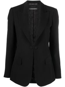 Alberta Ferretti blazer boutonné à revers pointus - Noir