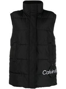 Calvin Klein Jeans gilet matelassé à logo imprimé - Noir