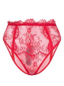 Dolce & Gabbana culotte en dentelle à taille haute - Rouge