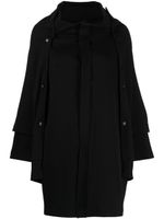 Yohji Yamamoto manteau en maille à manches longues - Noir