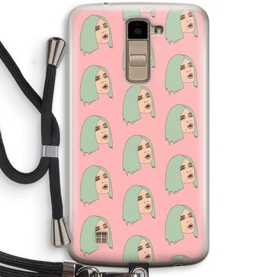 King Kylie: LG K10 (2016) Transparant Hoesje met koord