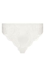 Dolce & Gabbana string satiné bordé de dentelle - Blanc