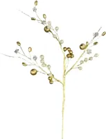 Kunsttak bes 30cm wit, goud