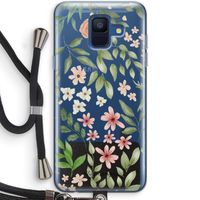 Botanical sweet flower heaven: Samsung Galaxy A6 (2018) Transparant Hoesje met koord
