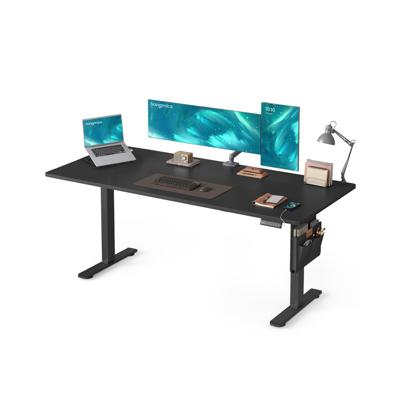 Elektrisch in Hoogte Verstelbaar Bureau - Stijlvol, Stil & Ergonomisch, Inkzwart / 180 x 80 x (72-120) cm