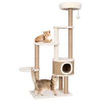 Kattenmeubel met luxe kussen en krabpalen 148 cm zeegras - thumbnail