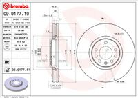 Remschijf BREMBO, Remschijftype: Binnen geventileerd, u.a. für Cadillac, Saab, Opel, Vauxhall - thumbnail