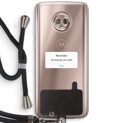 Reminder: Motorola Moto G6 Transparant Hoesje met koord