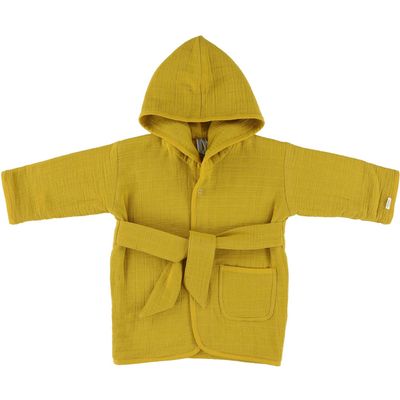 Trixie badjas Bliss Mustard katoen geel maat 86/92 Trixie badjas Bliss Mustard katoen geel maat 86/92