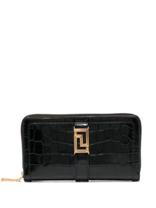 Versace portefeuille Greca Goddess en cuir - Noir