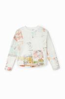 T-shirt met lange mouwen en Mickey Mouse-print - MATERIAL FINISHES - 7/8