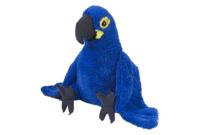 Blauw/paarse Macaw papegaai knuffel 30 cm   -
