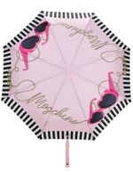 Moschino parapluie compact à imprimé cœur - Rose - thumbnail