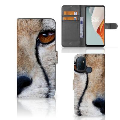 OnePlus Nord N100 | Telefoonhoesje | Met pasjeshouder | Cheetah